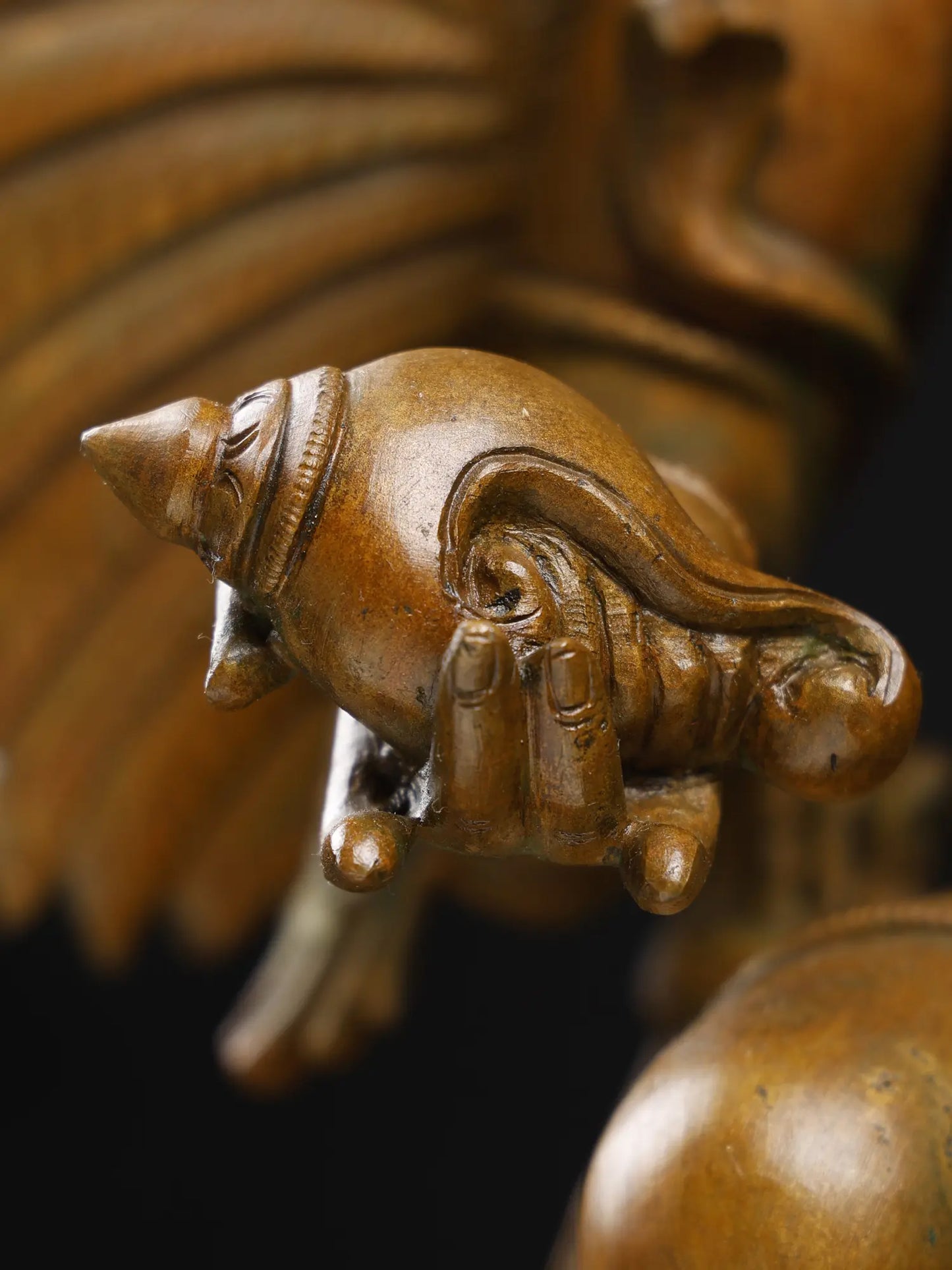 29"Lakshmi-Narayana Seated on Garuda | Bronze Statue