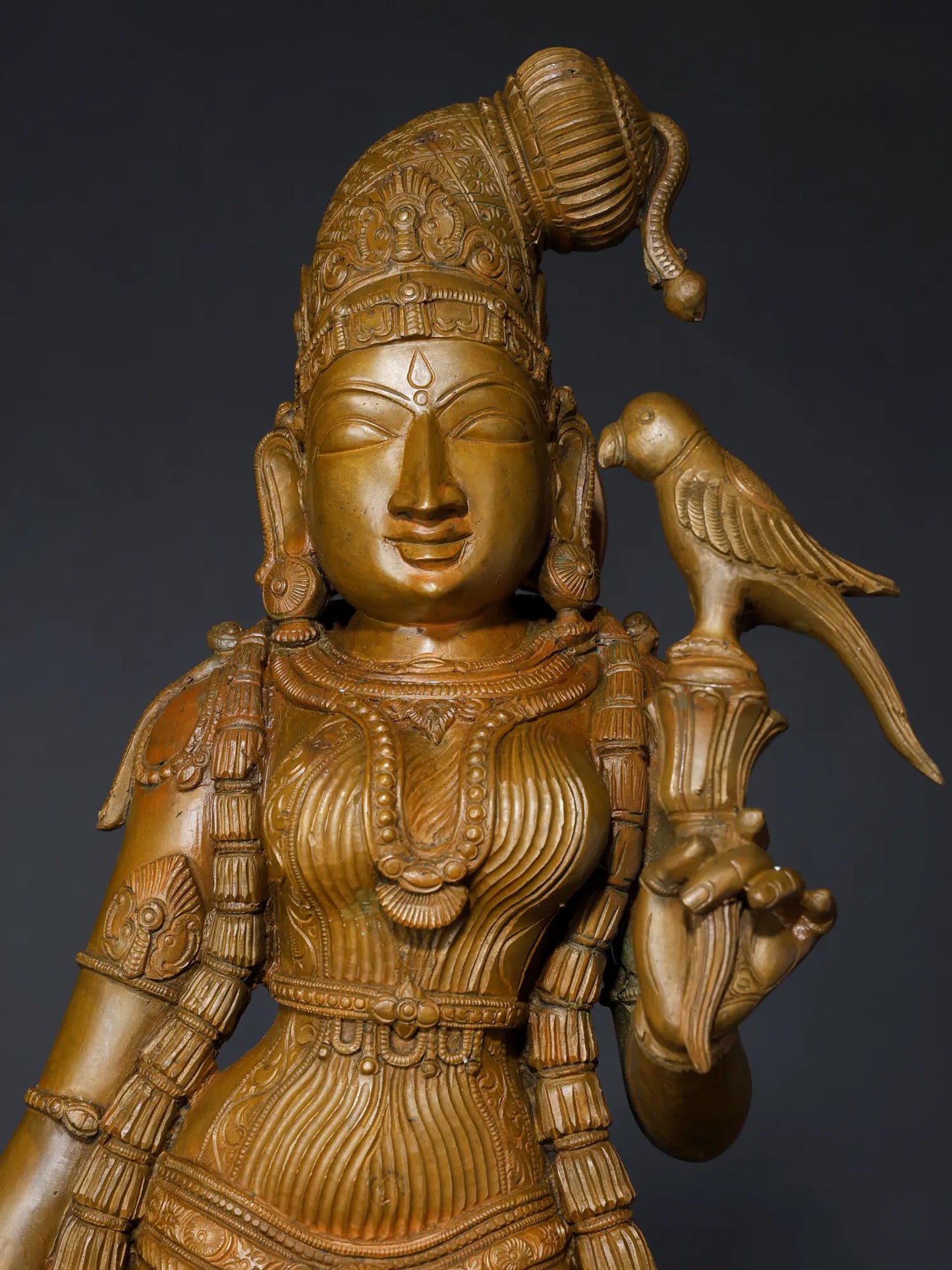 24" Superfine Statue of Goddess Andal | Panchaloha Bronze Sculpture | Handmade Statue