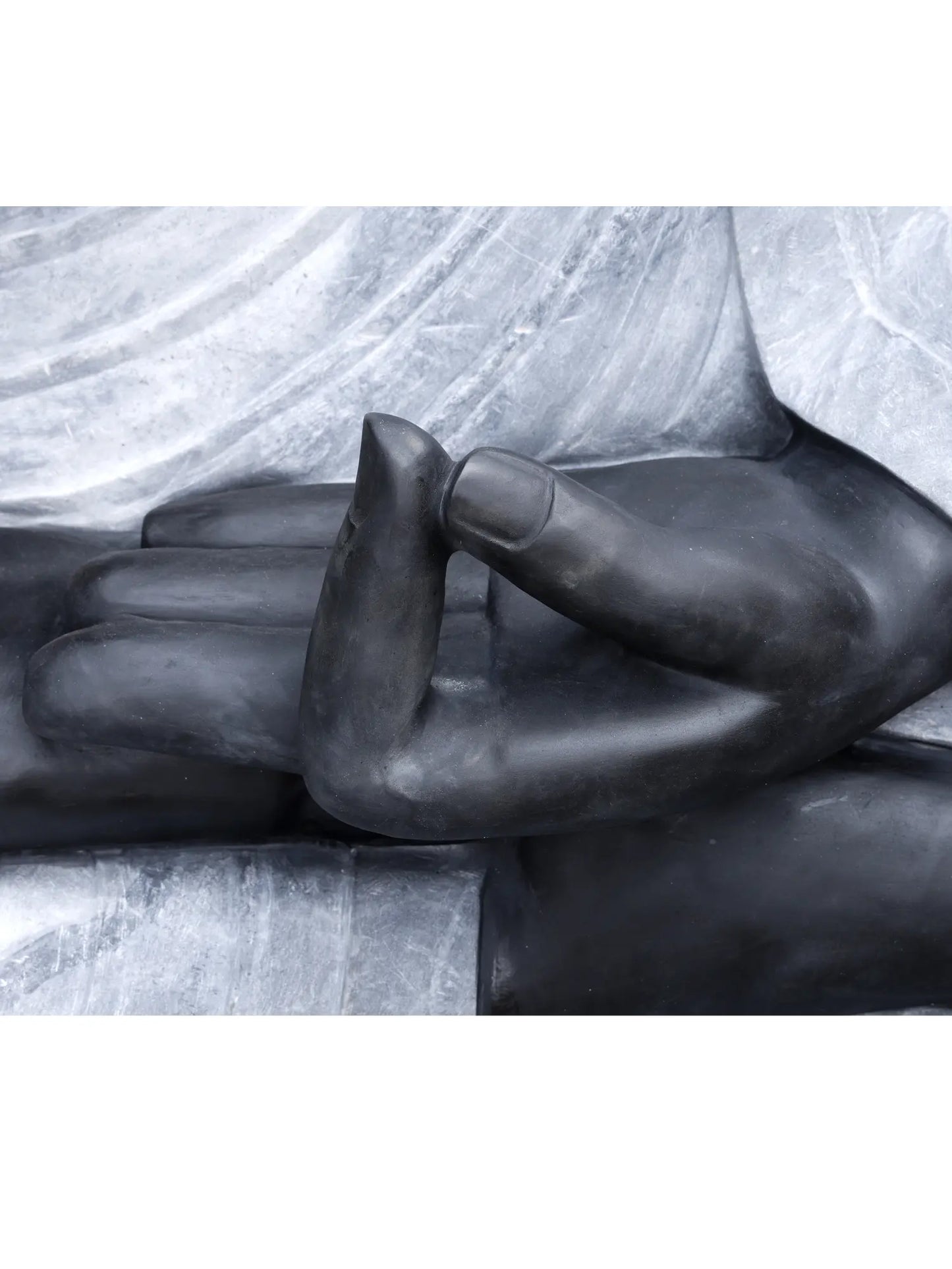 108" Super Large Lord Buddha Preaching His Dharma | Black Marble Sculpture for Temple | Shipped by Sea Overseas