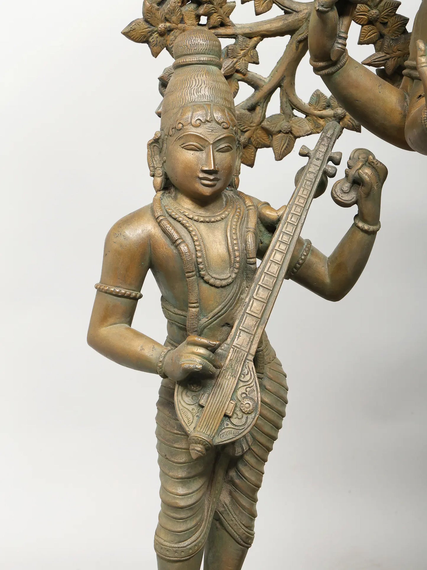 41" Lord Shiva with Family (Lost-Wax) Sculpture | Panchaloha Bronze from Swamimalai
