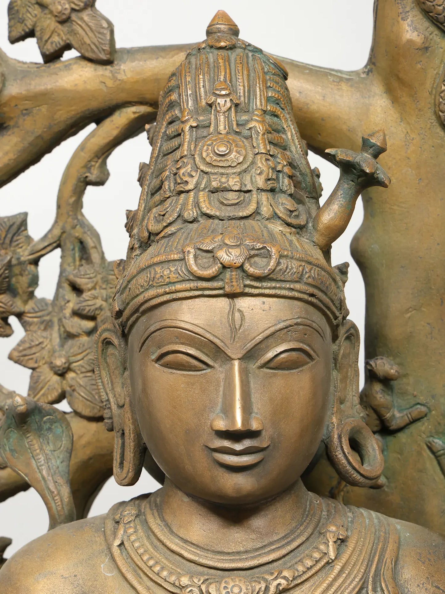 41" Lord Shiva with Family (Lost-Wax) Sculpture | Panchaloha Bronze from Swamimalai