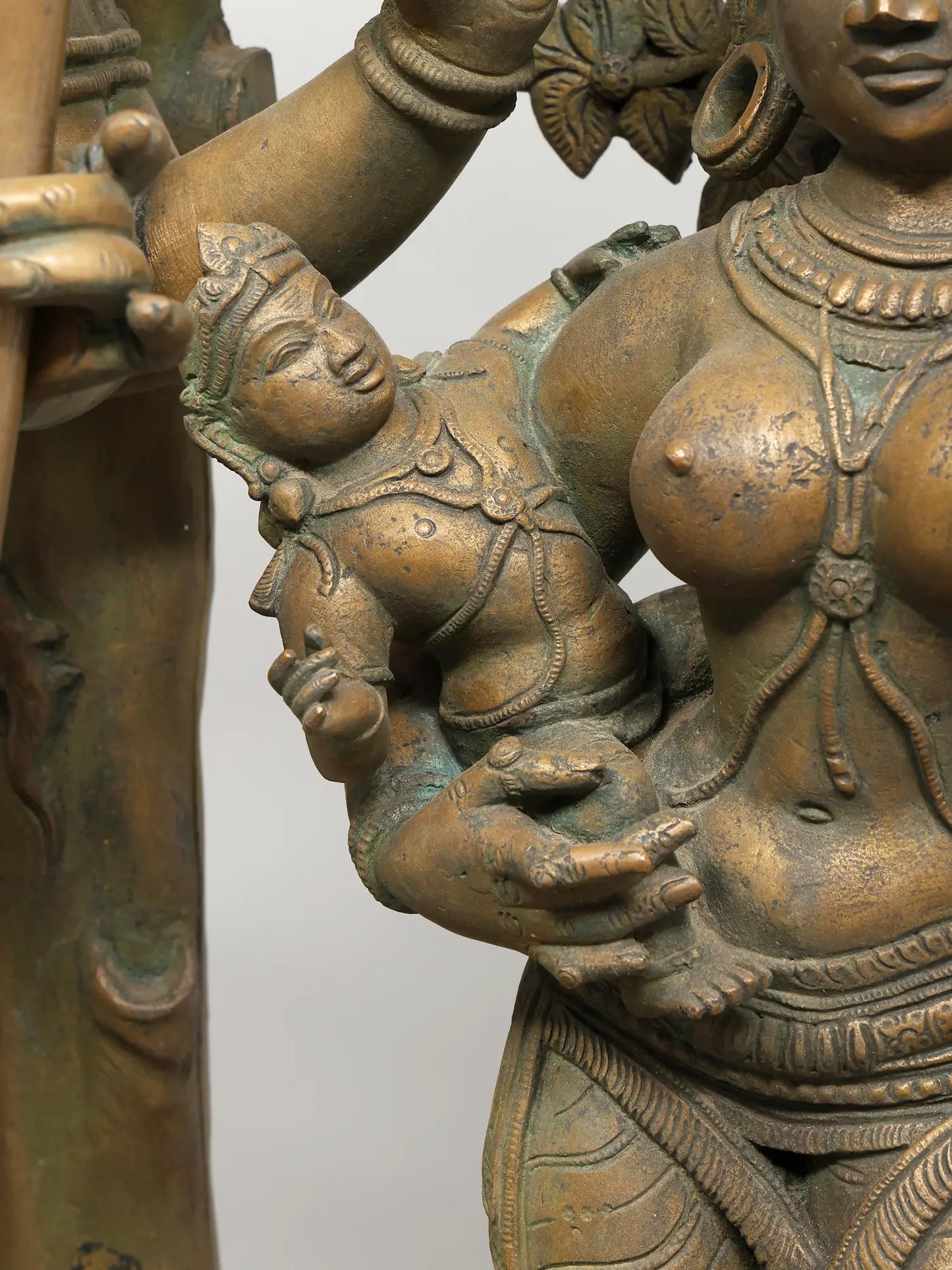 41" Lord Shiva with Family (Lost-Wax) Sculpture | Panchaloha Bronze from Swamimalai