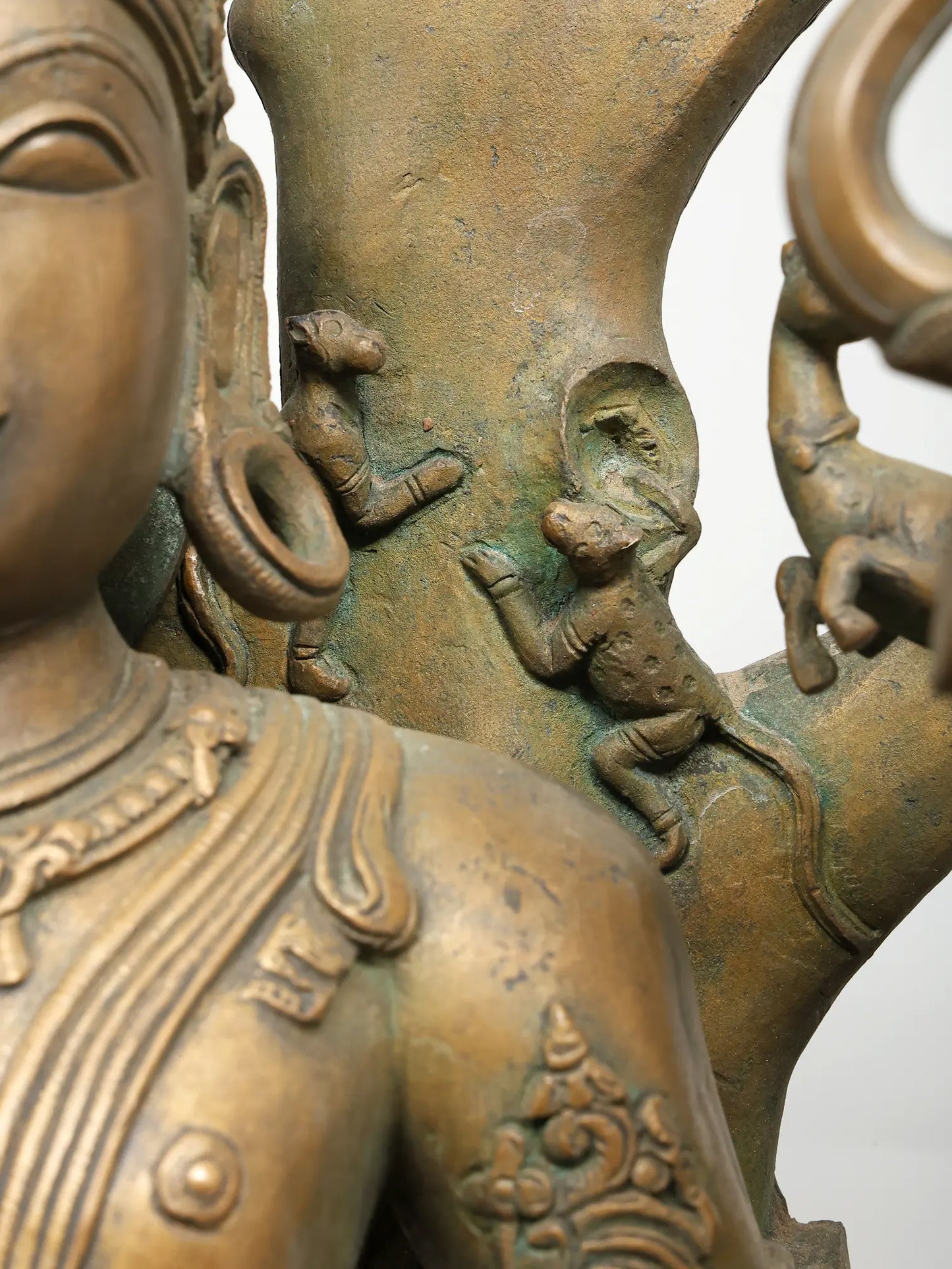 41" Lord Shiva with Family (Lost-Wax) Sculpture | Panchaloha Bronze from Swamimalai