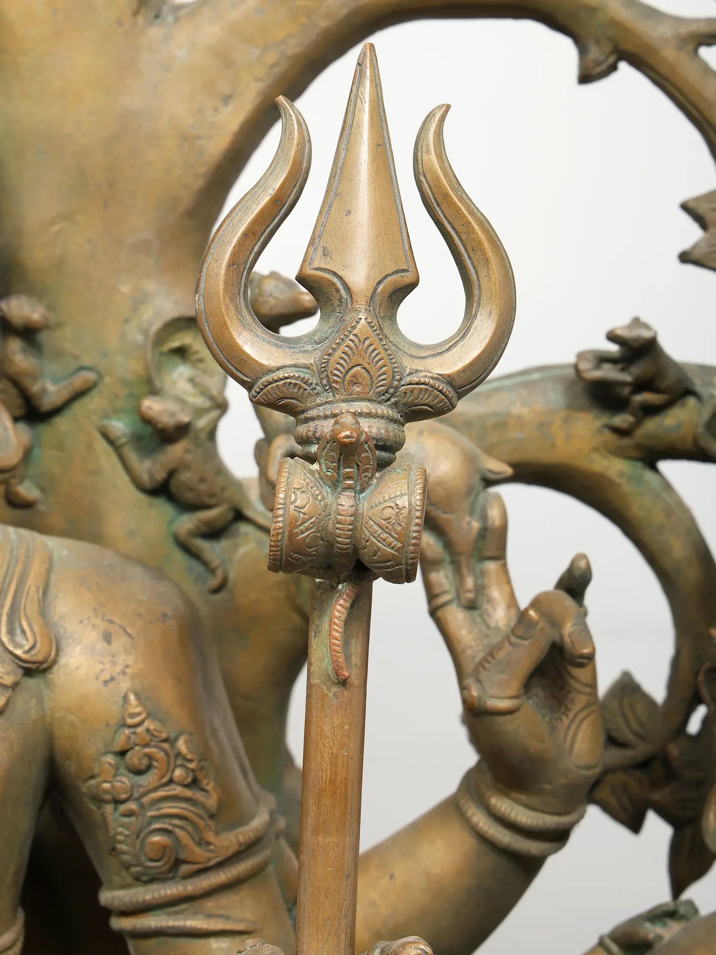 41" Lord Shiva with Family (Lost-Wax) Sculpture | Panchaloha Bronze from Swamimalai
