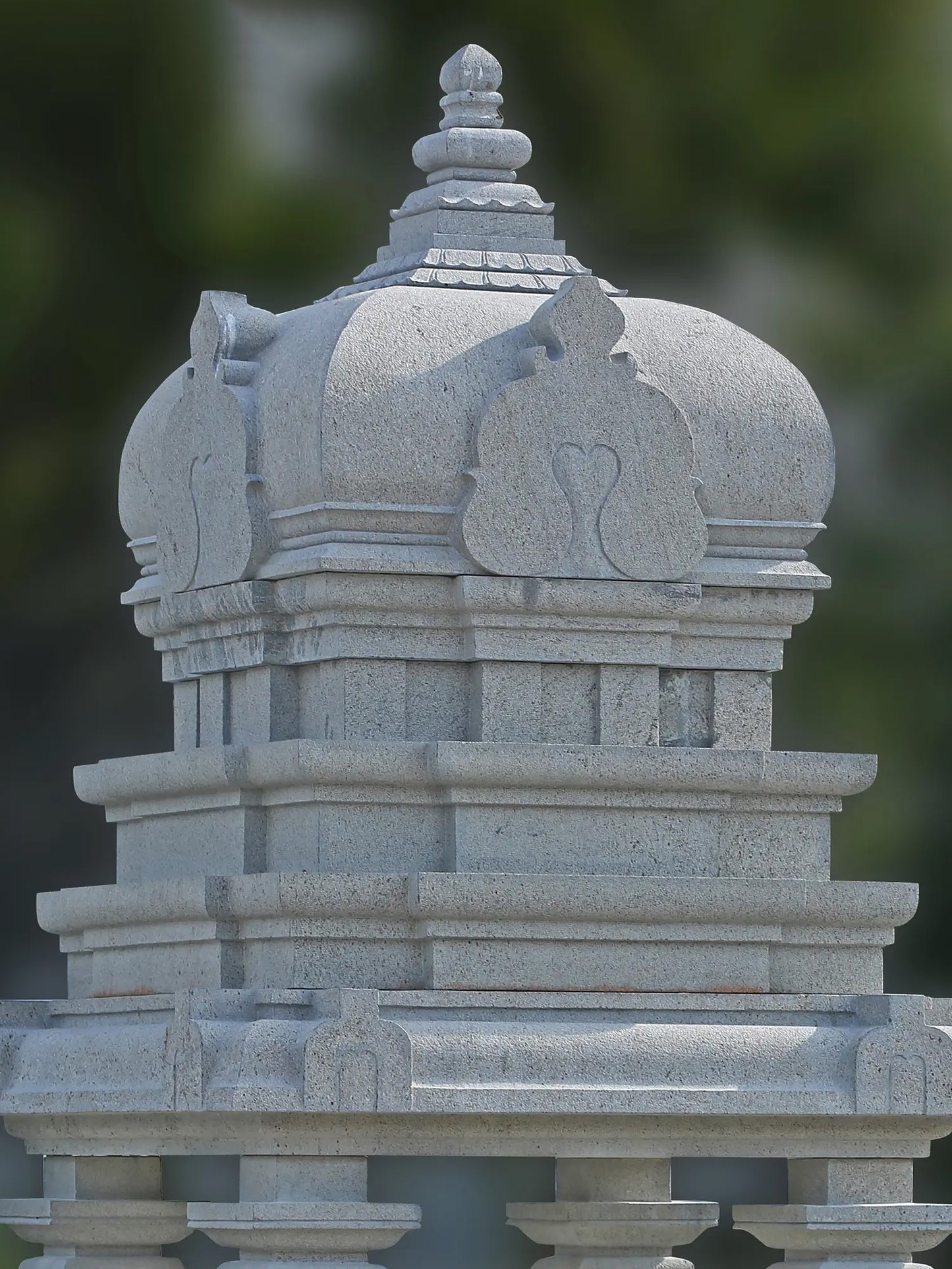 145" Large Sized Granite Stone Mandapam with Pillers | Hand Carved Mandapam