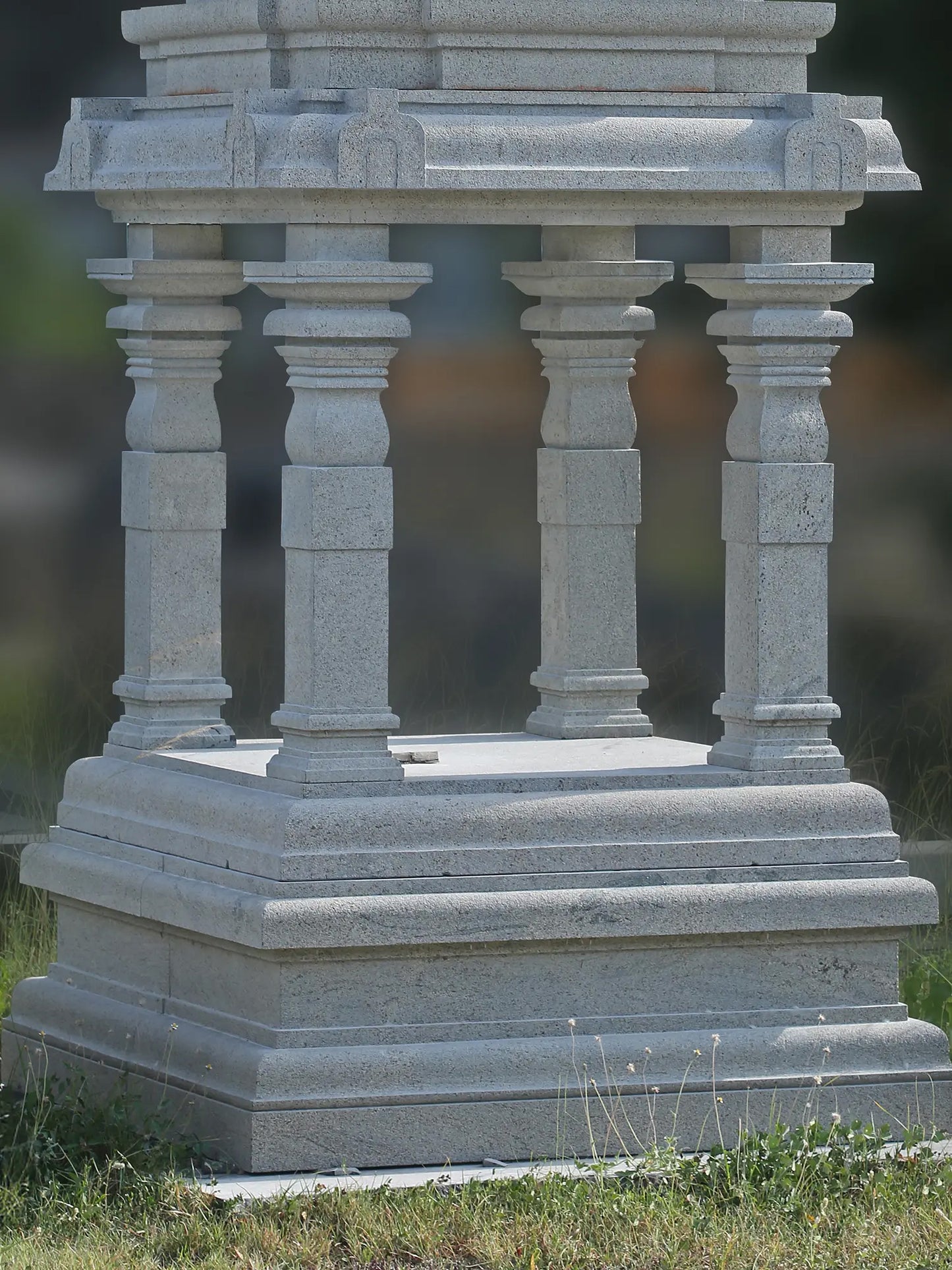 145" Large Sized Granite Stone Mandapam with Pillers | Hand Carved Mandapam