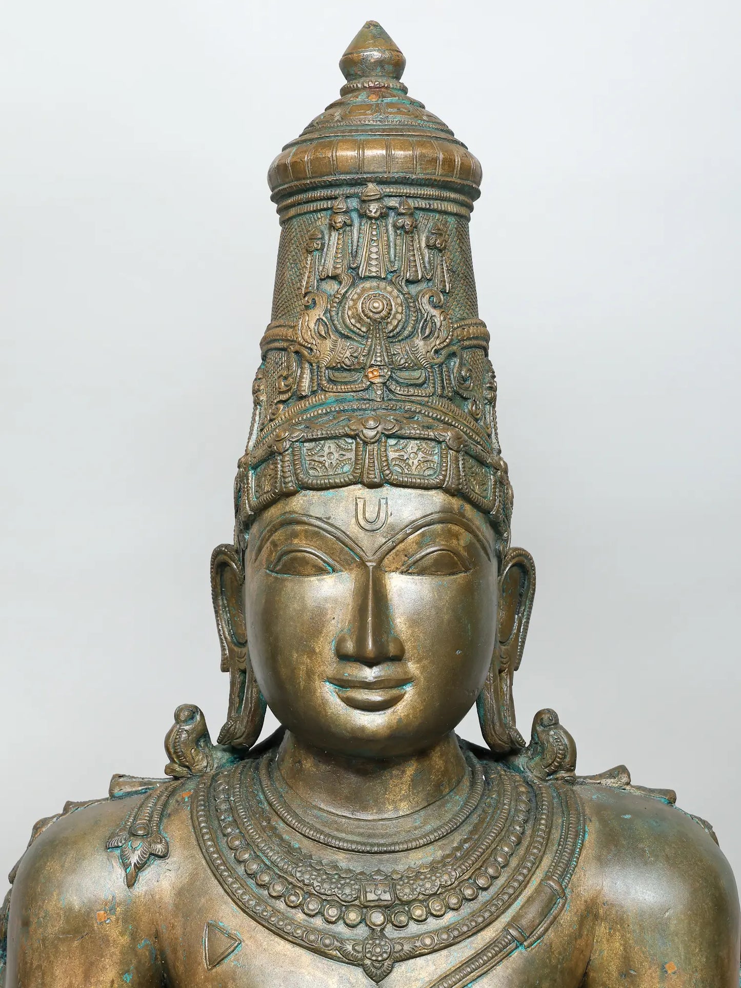 52" Lord Vishnu with Prabhavali (Lost-Wax) | Panchaloha Bronze from Swamimalai | Bronze Statue for Temple