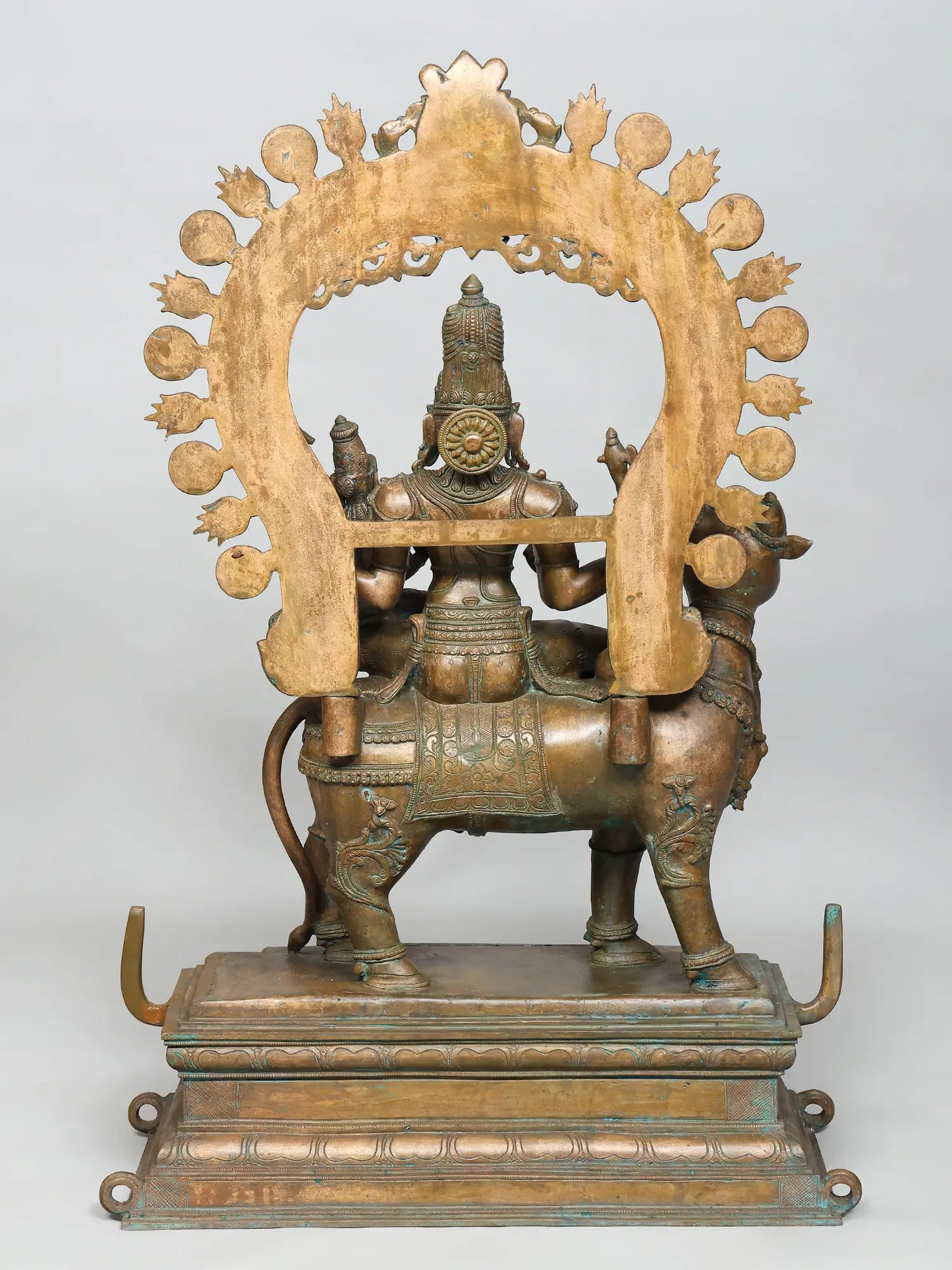 36" Superfine Pradosha Moorthy (Lord Shiva and Goddess Parvati on Nandi) | Panchaloha Bronze from Swamimalai