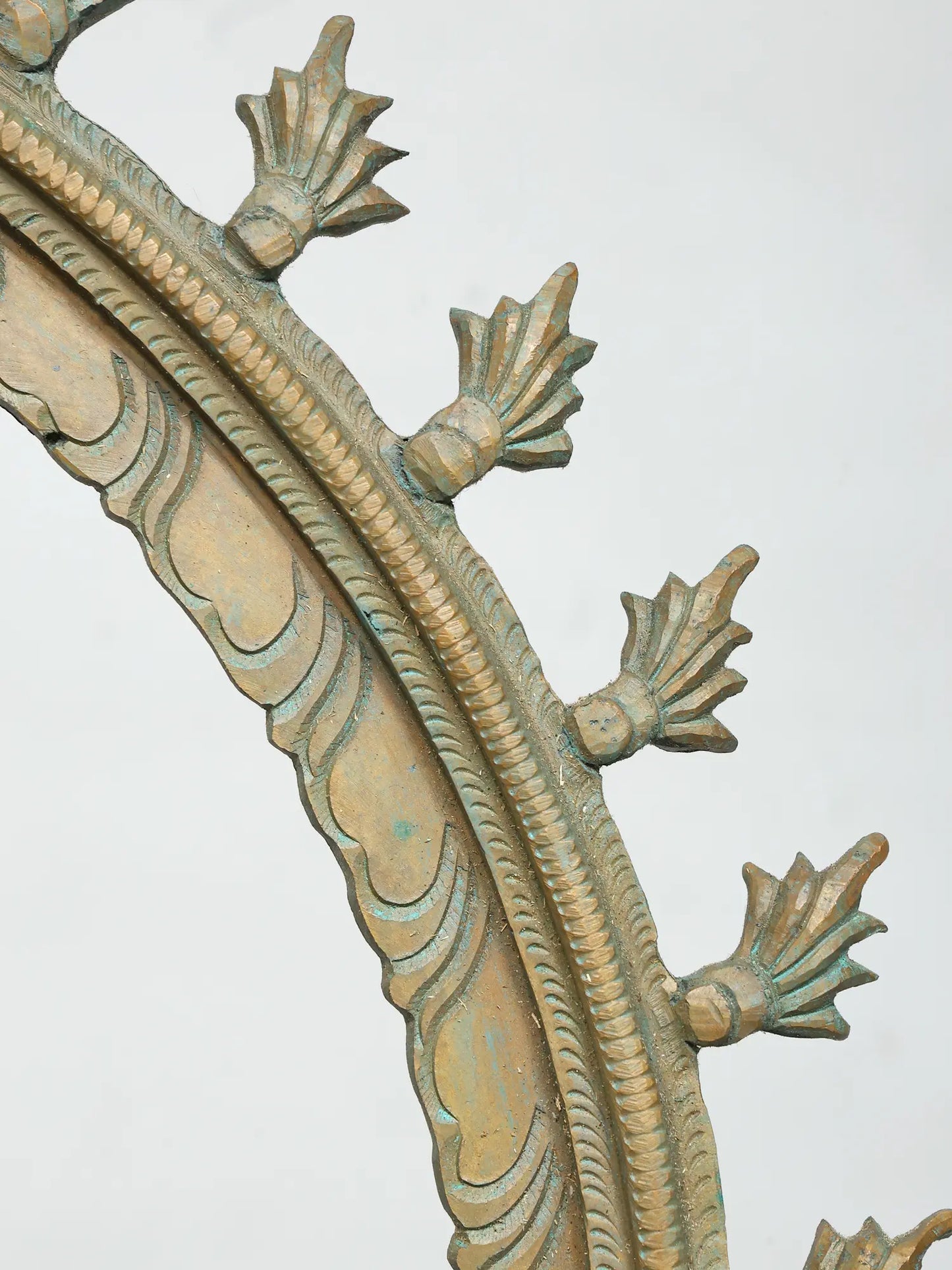 25" Goddess Pratyangira with Kirtimukha Prabhavali (Lost-Wax) | Panchaloha Bronze from Swamimalai