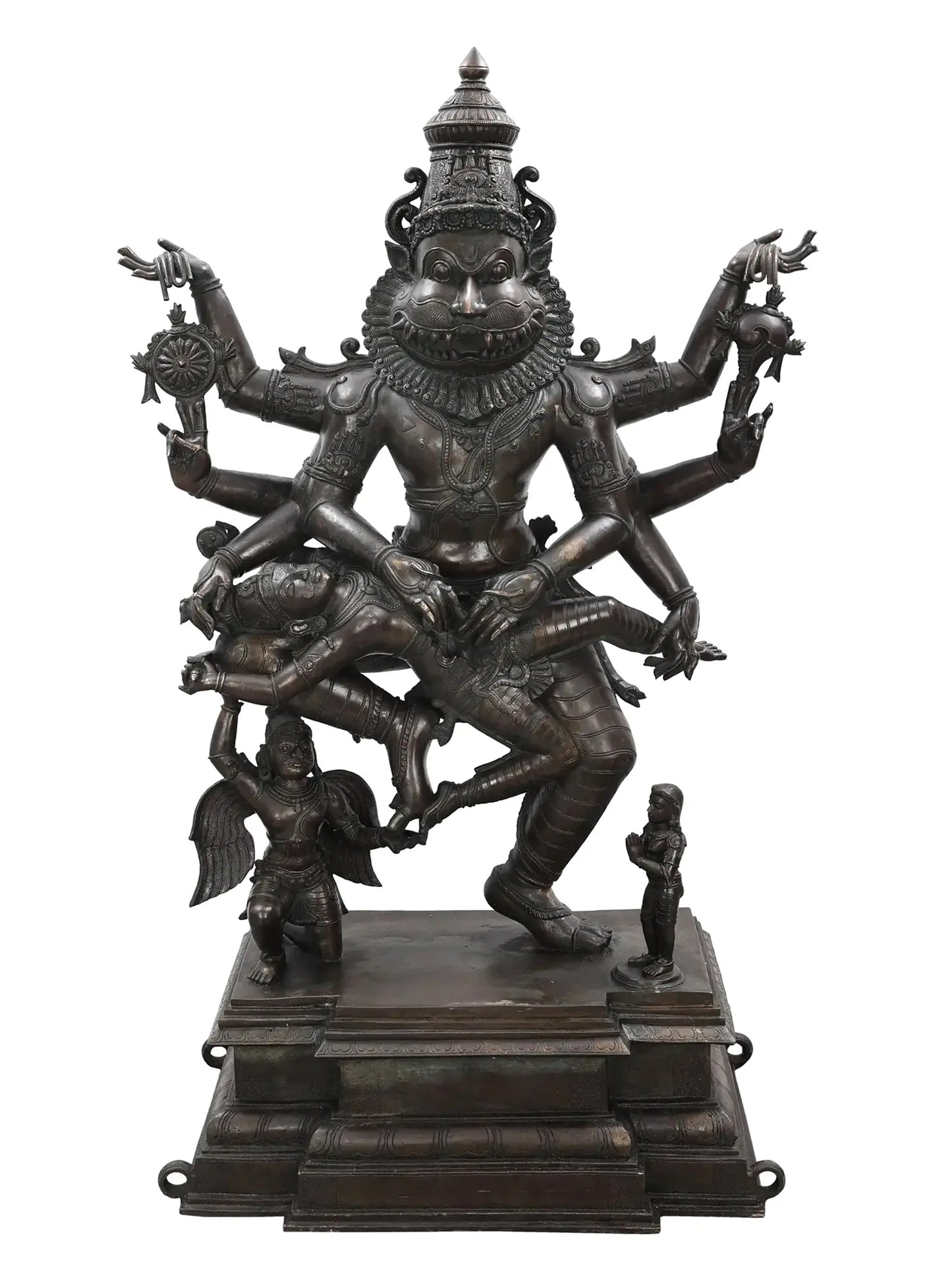 49" Superfine Large Statue of Narasimha Killing the Demon Hiranyakashipu