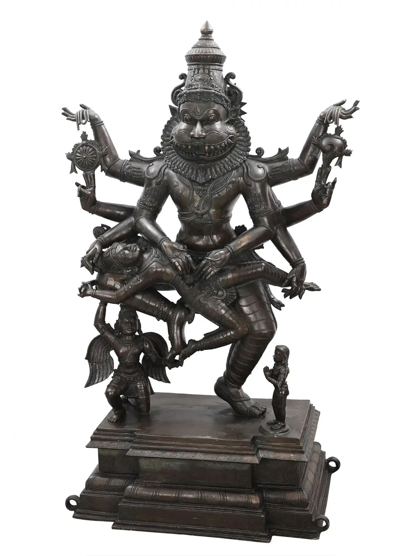 49" Superfine Large Statue of Narasimha Killing the Demon Hiranyakashipu
