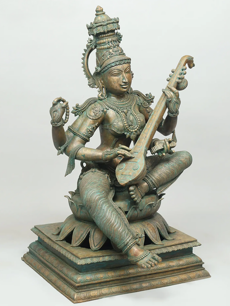 Goddess Saraswati Bronze Statues