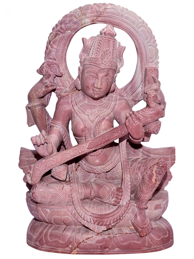 Goddess Saraswati Stone Statues