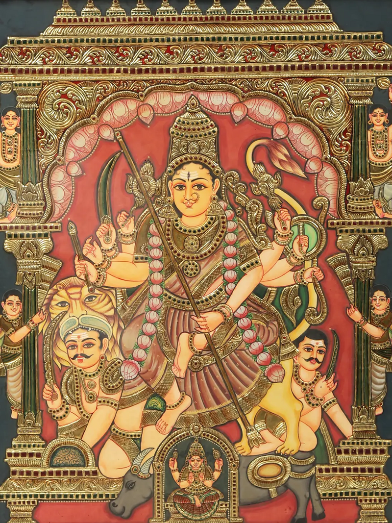 Goddess Durga Tanjore Paintings