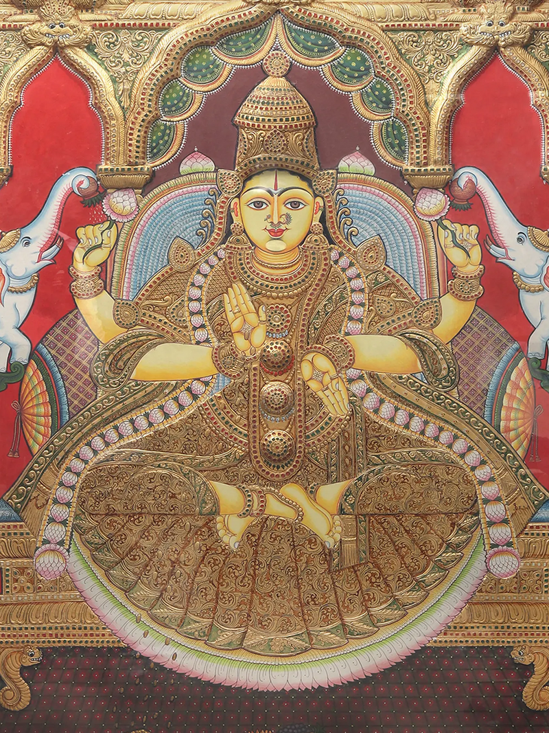 Goddess Lakshmi Tanjore Paintings