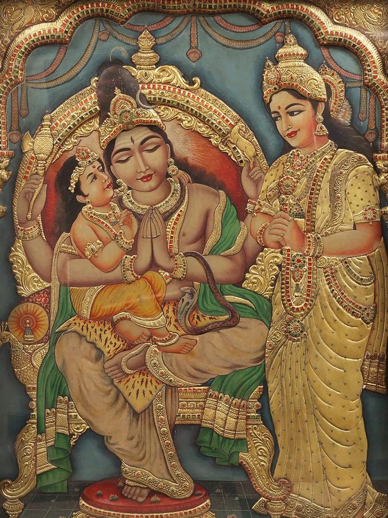 Goddess Parvati Tanjore Paintings