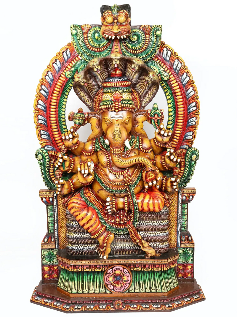 Ganesha Wood Statues