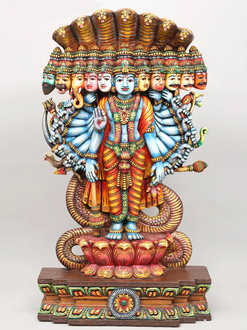 Vishnu Wood Statues
