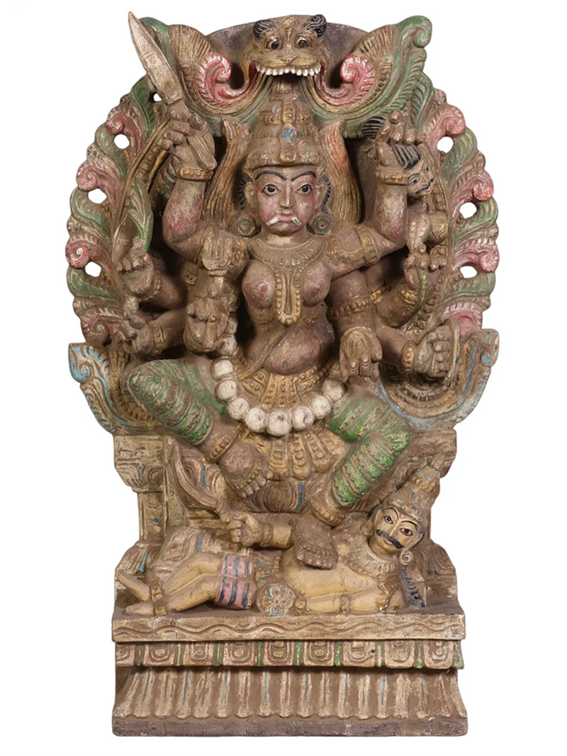 Goddess Kali Wood Statues