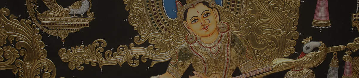 Goddess Saraswati Tanjore Paintings
