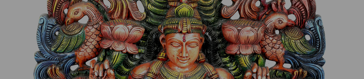 Goddess Lakshmi Wood Statues