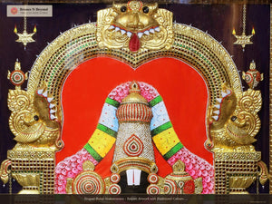 Tirupati Balaji Venkateswara - Tanjore Artwork with Traditional Colours and 24K Gold