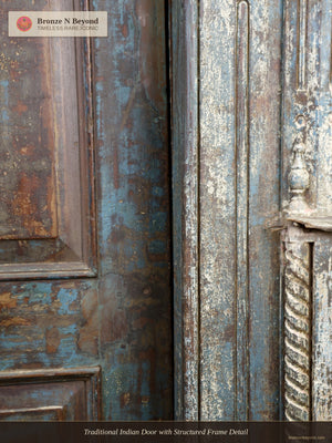Traditional Indian Door with Structured Frame Detail