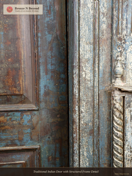 Traditional Indian Door with Structured Frame Detail