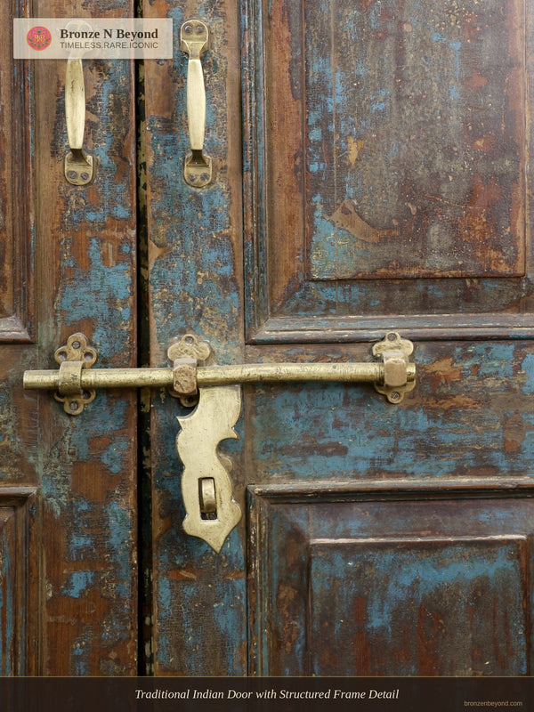 Traditional Indian Door with Structured Frame Detail