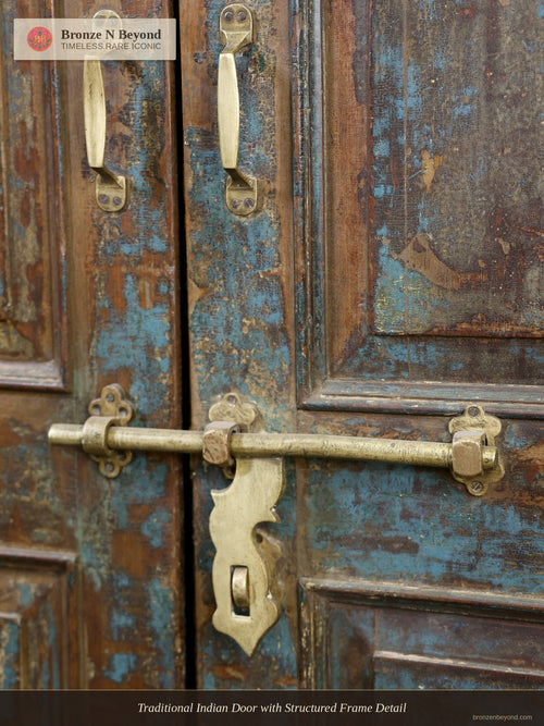 Traditional Indian Door with Structured Frame Detail