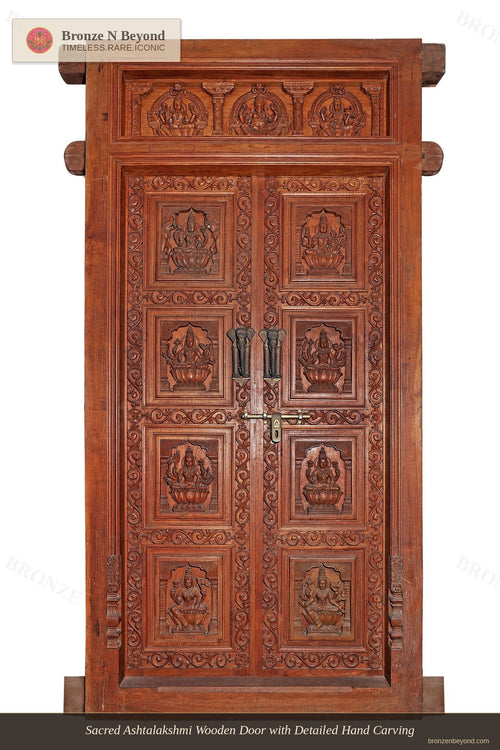 Ashtalakshmi Traditional Wooden Door