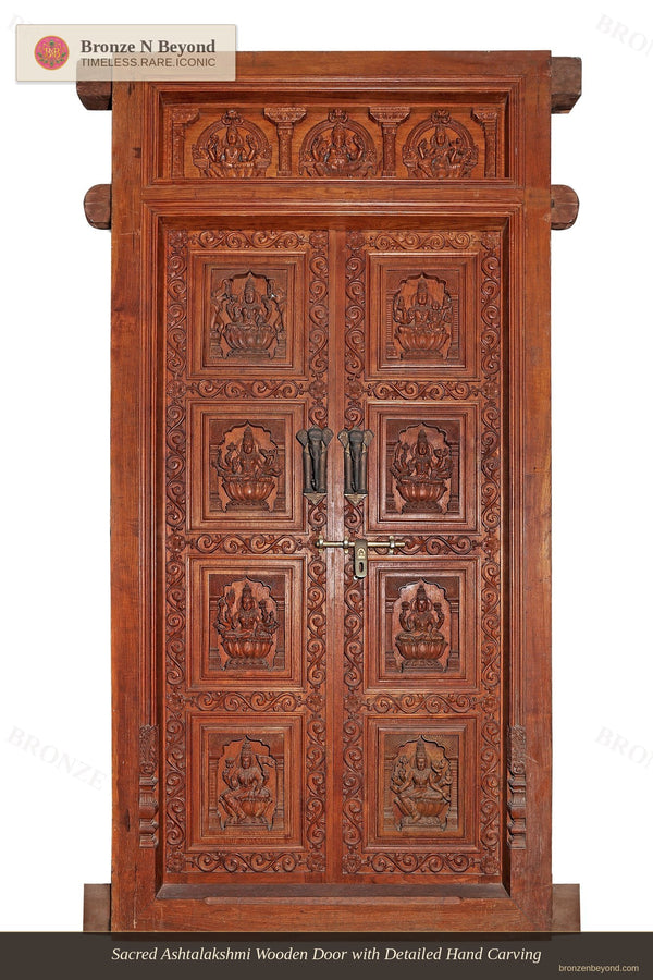 Ashtalakshmi Traditional Wooden Door