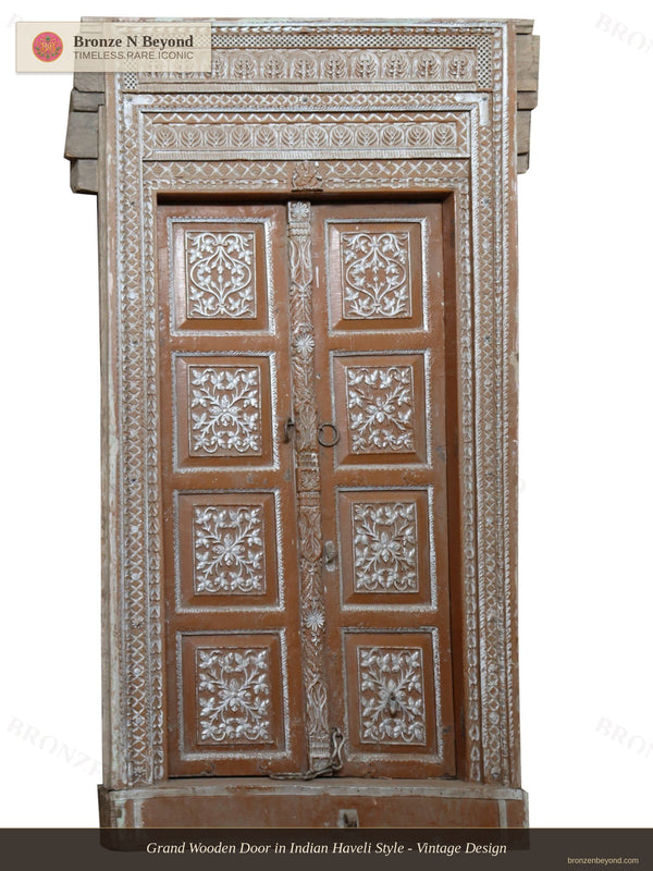 Large Jodhpur Style Wooden Designer Door