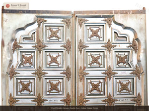 Grand Wooden Entrance Double Door - Indian Vintage Design