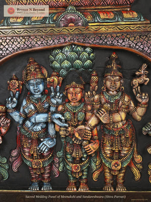 Sacred Wedding Panel of Meenakshi and Sundareshwara (Shiva Parvati)