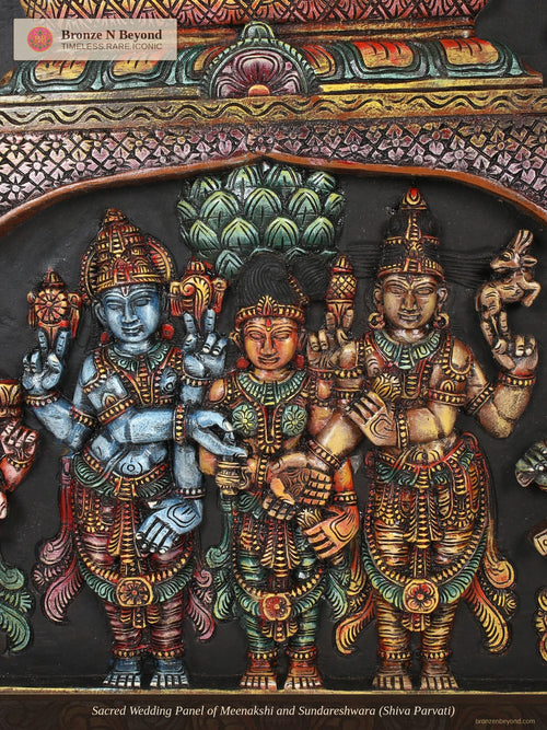 Sacred Wedding Panel of Meenakshi and Sundareshwara (Shiva Parvati)