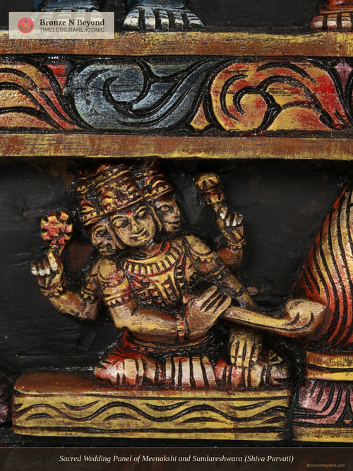 Sacred Wedding Panel of Meenakshi and Sundareshwara (Shiva Parvati)