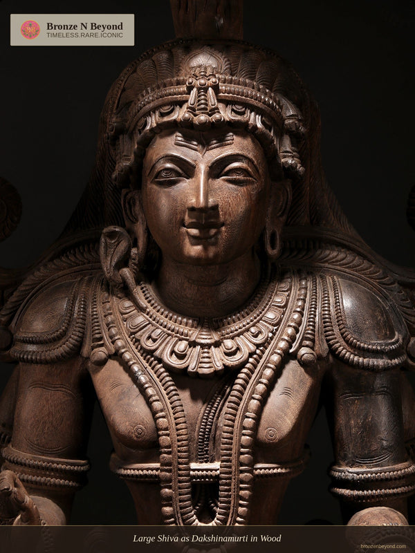 Large Shiva as Dakshinamurti in Wood