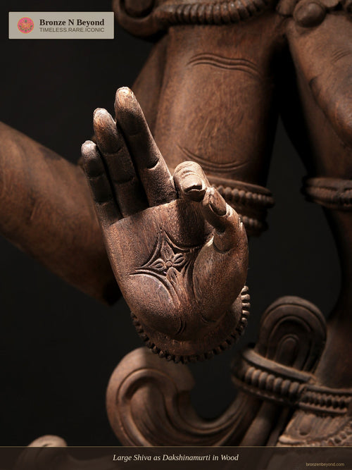 Large Shiva as Dakshinamurti in Wood