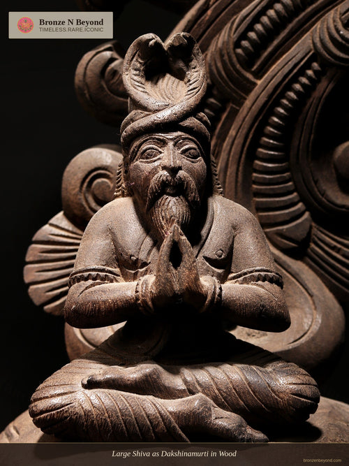 Large Shiva as Dakshinamurti in Wood