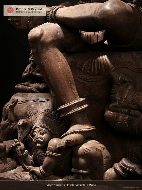 Large Shiva as Dakshinamurti in Wood