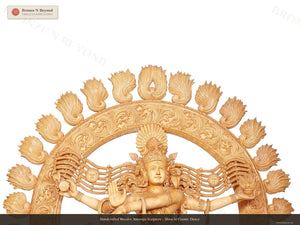 Handcrafted Wooden Nataraja Sculpture - Shiva in Cosmic Dance