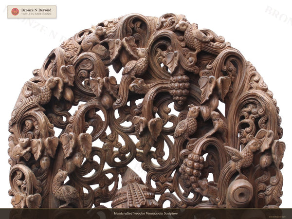 Handcrafted Wooden Venugopala Sculpture