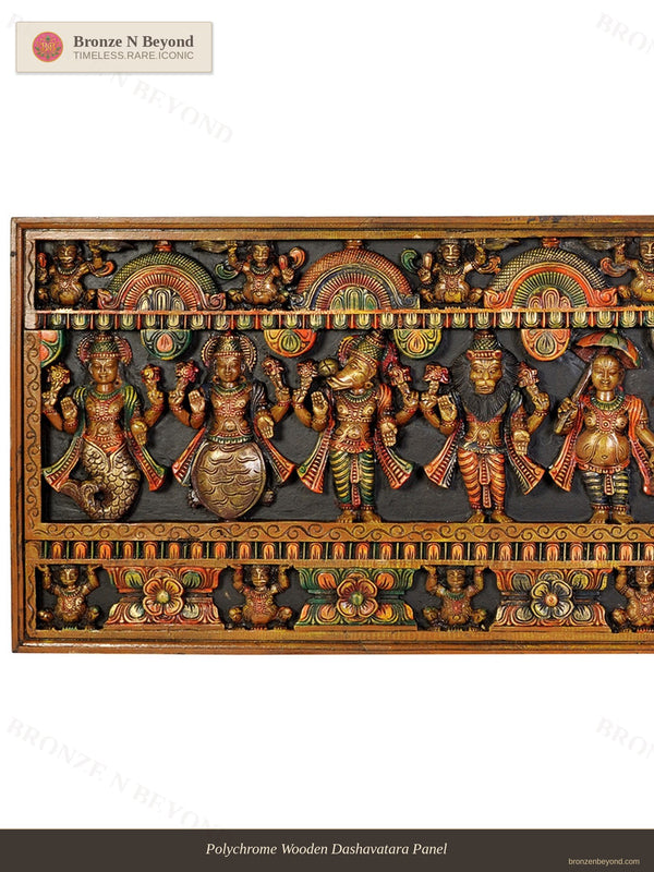 Polychrome Wooden Dashavatara Panel