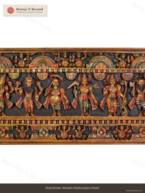 Polychrome Wooden Dashavatara Panel