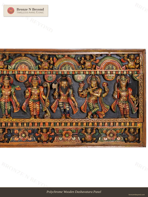 Polychrome Wooden Dashavatara Panel