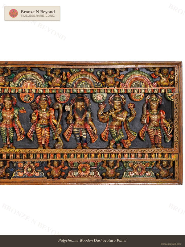 Polychrome Wooden Dashavatara Panel