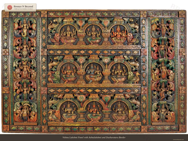 Vishnu Lakshmi Panel with Ashtalakshmi and Dashavatara Border