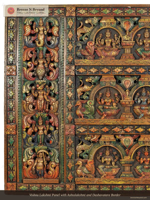 Vishnu Lakshmi Panel with Ashtalakshmi and Dashavatara Border
