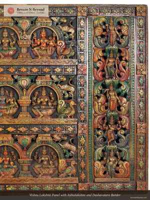 Vishnu Lakshmi Panel with Ashtalakshmi and Dashavatara Border